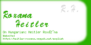 roxana heitler business card